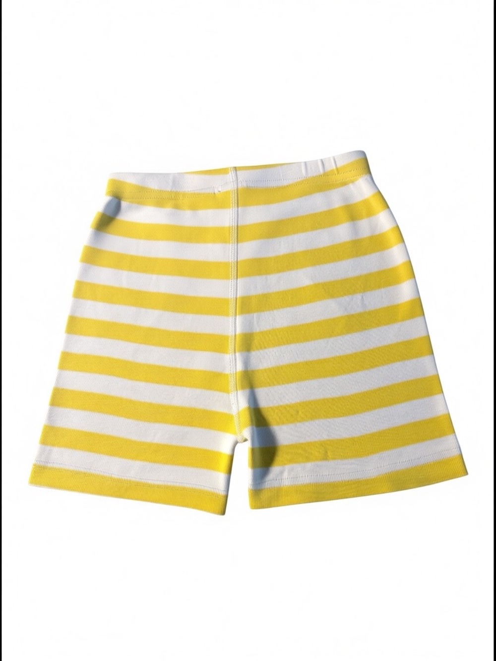 HANNA ANDERSSON YELLOW AND WHITE 100% COTTON SHORTS SZ 6 ELASTIC WAIST PULL ON